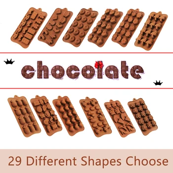 Naujas Silikono Formų Šokolado 29 Formų Šokolado tortas Kepimo Įrankiai Non-stick Torto Formos Želė&Candy Formų 3D formos 