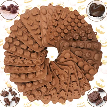 Naujas Silikono Formų Šokolado 29 Formų Šokolado tortas Kepimo Įrankiai Non-stick Torto Formos Želė&Candy Formų 3D formos 