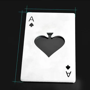 Naujas Stilingas Karšto Pardavimo 1pc Pokerio Žaidimo Kortelės Ace of Spades Baro Priemonė Soda Alaus Butelio Dangtelio Atidarytuvas Dovanų