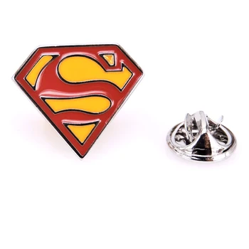 Naujas superherojus Sagė aukštos kokybės vyriški marškiniai, kostiumas Atvartas Ženklelis Supermenas pin pora Mados Vestuvių Papuošalai, Sagės