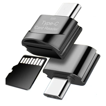 Naujas USB 2.0 C Tipo į Micro TF OTG Adapterio Cardreader Mini Kortelių Skaitytuvas Smart Atminties Kortelės Skaitytuvas skirtas Nešiojamas kompiuteris