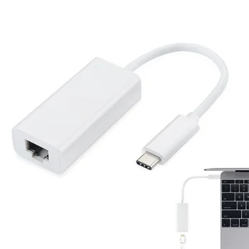 Naujas USB-C/TIPAS-C RJ45 Ethernet LAN Interneto Kabelis Adapteris, skirtas MACBook & TypeC Prietaisų SCI88