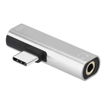 Naujas USB Tipas-C-3.5 mm Lizdas AUX Ausinių Audio Splitter Konverteris Adapterio Kabelį Didelis Greitis, Aux-Garso Kabelis, 3.5 Ausinių