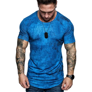 Naujas Vienspalvis 3D Marškinėliai vyriški Laisvalaikio Viršuje Vyrų 3D T-Shirt Vasara O-Kaklo Marškinėliai Didelio Dydžio Streetwear