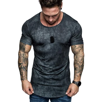 Naujas Vienspalvis 3D Marškinėliai vyriški Laisvalaikio Viršuje Vyrų 3D T-Shirt Vasara O-Kaklo Marškinėliai Didelio Dydžio Streetwear