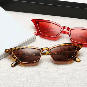 Naujas Vintage Katės Akis, Saulės Atspalvių akinių Mados Moterų Mažas Rėmo UV400 Akiniai nuo saulės Gatvėje Akiniai Prabanga Tendencijos Akiniai nuo saulės