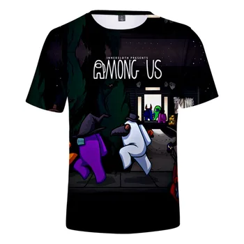 Naujas Žaidimas Tarp Mūsų marškinėliai trumpomis Rankovėmis Animacinių filmų Vaikiški marškinėliai Berniukams 3D Atspausdintas Viršūnes Impostor Grafinis Hip-Hop Unisex Drabužiai