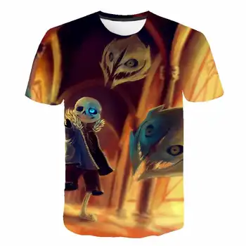 Naujas Žaidimas Undertale Inktale Sans Ir Papirusas 3D T-shirt Skeletas Brolis Citata Unisex Viršūnes Vaikų Marškinėliai Camisetas berniukas/mergaitė
