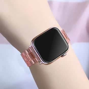 Naujausias Diržu, Apple Watch Band Serijos 6 SE 54321 Skaidrios Iwatch apyrankę 38mm 40mm 42mm 44mm Watchband priedai