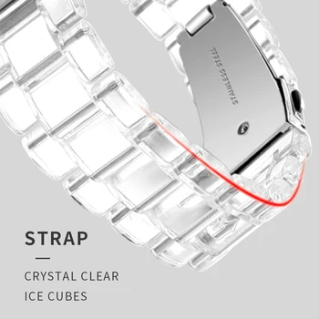 Naujausias Diržu, Apple Watch Band Serijos 6 SE 54321 Skaidrios Iwatch apyrankę 38mm 40mm 42mm 44mm Watchband priedai