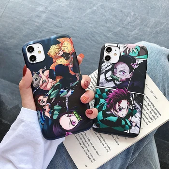 Naujausias Japonijos Anime Demon Slayer Atveju Iphone 12 11 Pro XS Max 6 6s 7 8 Plus X XR Telefono Atvejais Kimetsu Nr. Yaiba TPU Padengti Coque