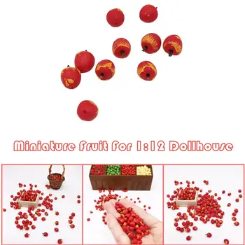Naujausias Unisex Vaikams 10vnt 1:12 Miniatiūriniai Lėlių Vaisių Raudonas Obuolys, Virtuvė, Valgomasis Modelį, Žaisti Žaislas Virtuvės Acc Vaikams, Žaislai