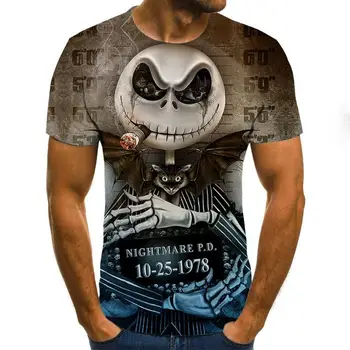 Nauji karšto pardavimo klounas 3D spausdinimo marškinėliai vyriški klounas veido vyrų t-shirt 3d klounas trumparankoviai įdomu T-shirt viršų ir T-shirt