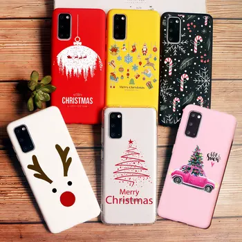 Nauji metai Linksmų kalėdų briedžių snaigės Mielas Telefono dėklas Samsung S20 plius S10 plius S8 S9 Plus A50 A70 Minkštos TPU Silikono Padengti