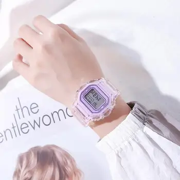 Nauji Stilingi moteriški Laikrodžiai Watchband Analoginių Elektroninių LED Skaitmeninis Laikrodis, Lady Riešo Žiūrėti reloj mujer relogio feminino