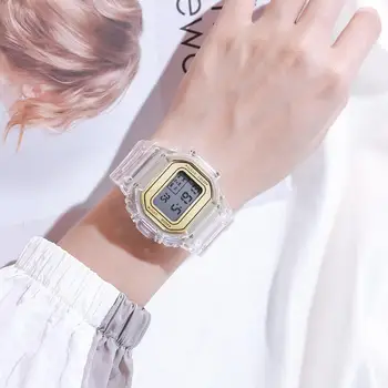 Nauji Stilingi moteriški Laikrodžiai Watchband Analoginių Elektroninių LED Skaitmeninis Laikrodis, Lady Riešo Žiūrėti reloj mujer relogio feminino