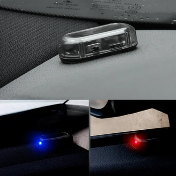 Naujų Automobilių Saulės LED Šviesa 5V Su USB Įkrovimo lizdas Visiems Automobilių 