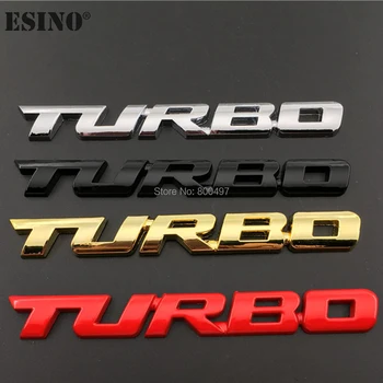 Naujų Automobilių Stiliaus Automobilis Turbo Boost Pakrovimo Skatinimo 3D Metalas Chrome 