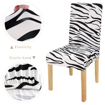 Naujų Zebra Modelis Kėdė Padengti Ruožas Valgomasis Sėdynės Raštas Užvalkalai, Universalus Dydis, Kėdžių dangose Spandex viešbutis namų puošybai