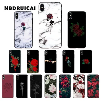 NBDRUICAI Meno Modernus Dizainas, Gėlių, Rožių Aukštos Kokybės Telefono dėklas skirtas iPhone 11 pro XS MAX 8 7 6 6S Plus X 5 5S SE XR atveju