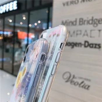 Nekilnojamojo Džiovinti Daisy Gėlių Aišku, Telefono dėklas Skirtas iPhone 12 11 Pro Max SE 2020 XS Max XR X 7 8 Plius Epoksidinės Minkšto Silikono Mados Padengti