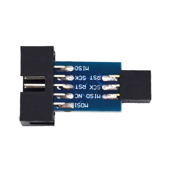 Nemokamas Pristatymas 10 Pin 6 Pin Adapteris Valdybos AVRISP MKII USBASP STK500 Aukštos Kokybės