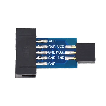 Nemokamas Pristatymas 10 Pin 6 Pin Adapteris Valdybos AVRISP MKII USBASP STK500 Aukštos Kokybės
