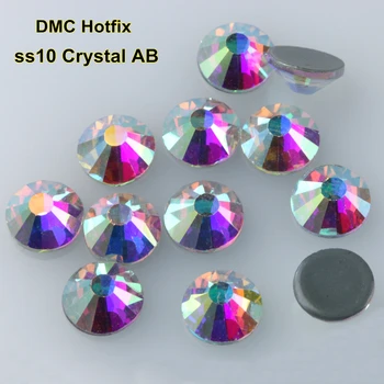 Nemokamas Pristatymas! 1440pcs/Daug, ss10 (2.7-2.9 mm) Aukštos Kokybės DMC Crystal AB Geležies Cirkonio / Hot fix Cirkonio