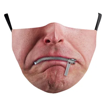 Nemokamas Pristatymas didelis burną serijos 3D Atspausdintas Veido Audinio Kaukės, kvėpavimo takų apsauga, Suaugusiųjų KD2.5 Filtras Kalėdų Helovinas