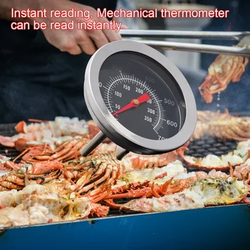 Nerūdijančio Plieno grilis Grilis Priedai Mėsos Termometras Dial Temperatūros Indikatorius Gage Virimo Maisto Zondas Namų Virtuvės Įrankiai