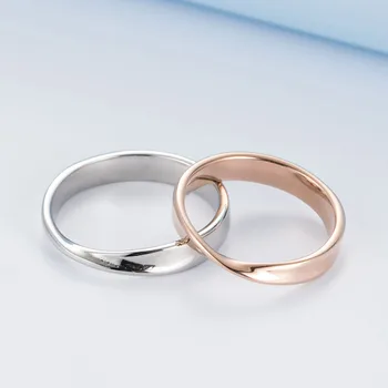 Nerūdijančio Plieno Mobius Vestuvinį Žiedą, Romantiškas Kubinis Cirkonis Pora Žiedas, skirtas Moterims, Vyrams, Aksesuarai