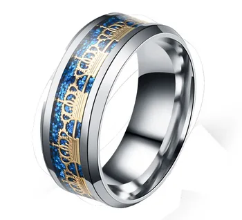 Nerūdijančio Plieno Vestuvinį Žiedą, Poroms Aukso Spalvos Kristalų Cz Mėgėjams Žiedų Rinkinys Vyrams, Moterims, Sužadėtuvių, Vestuvių Žiedai