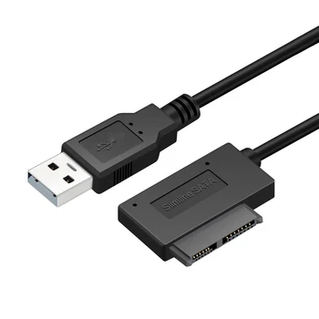 Nešiojamojo kompiuterio optinio įrenginio linijos SATA į USB adapterio kabelis 6+7P SATA su USB2.0 easy drive linijos perdavimo langelį TXTB1