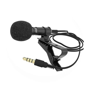 Nešiojamų 3,5 mm Lizdas Mikrofono Mobiliojo Telefono prisegamas Atvartas Lavalier Microfone Kondensatoriaus Mikrofon Žaidimo Mokymo Kalbos