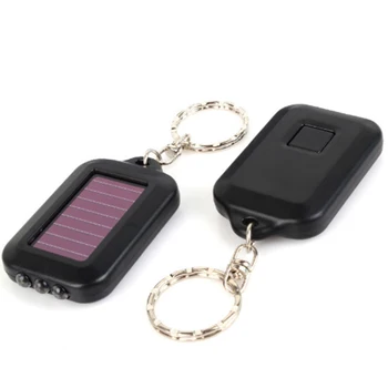 Nešiojamų Lauko Avarinis Saulės Maitinimo 3 LED Šviesos Keychain paketų prižiūrėtojų raktinę Fakelas Žibintuvėlis Žibintų Funkcija 