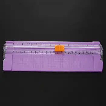 Nešiojamų Mini A5 Tikslumo Foto Popieriaus Karpymo Žirklės su Pull-out Valdovas Foto Etikečių Popieriaus Pjovimo Įrankiai, rožinė, violetinė