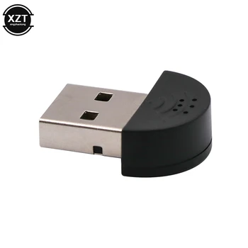 Nešiojamų Mini USB 2.0 MIC Omni-Directional Stereo USB Mikrofonas PC Kompiuteris Kalbasi MSN/Skype