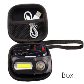 Nešiojamų mini XPE+COB LED Žibintai USB Įkrovimo Stovyklavimo žibintas Žvejybos priekinis žibintas žibintuvėlį, fakelą