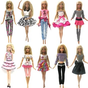 NK 2020 Naujausias Lėlės Aprangą, Gražus Rankų darbo Partijos ClothesTop Mados Suknelė Barbie Kilnus Lėlės Geriausios Vaikų Mergaičių'Gift JJ