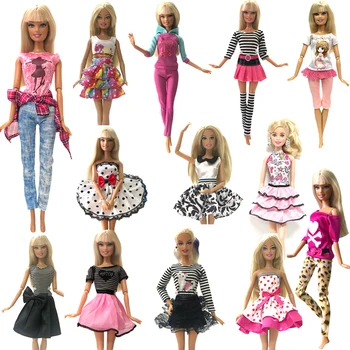 NK 2020 Naujausias Lėlės Aprangą, Gražus Rankų darbo Partijos ClothesTop Mados Suknelė Barbie Kilnus Lėlės Geriausios Vaikų Mergaičių'Gift JJ