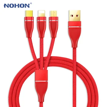 NOHON 3 IN 1 USB Laidas, paauksuotas USB Įkroviklio Laidą 