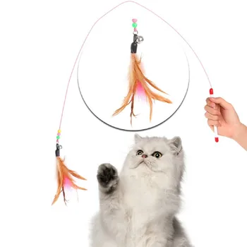 Nuleisti laivybos 15 Rūšių Kačių žaislai Naminių kačių žaislas Plastiko,Plieniniai Vielos,Plunksnų Kibinimas Lazdelė,Žaislų katėms interaktyvus Kalėdų Katė