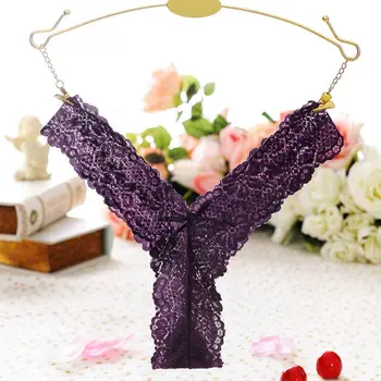 Nėrinių G-String Seksualių Moterų Diržas gėlių Nėrinių Kelnaitės T-atgal Panty Mados Organza Bikini Underwear Lady apatinis Trikotažas