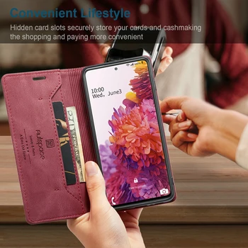 Odinis Telefono dėklas, skirtas Samsung Galaxy Note, 20 S20 ultra A71 A51 A21S A40 A41 A50 A70 S8 S9 Plus FE M31 prabanga Piniginės Flip Cover