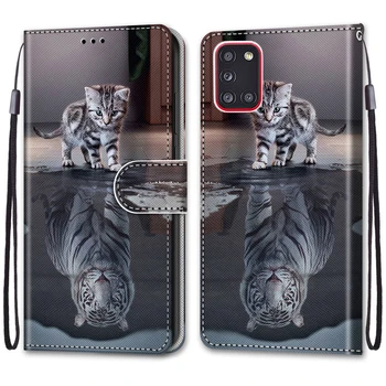 Odos Flip Case For Samsung Galaxy A01 A11 A21 A31 A41 A51 A71 M11 M31 A10 A20 A30 A40 A50 A70 A10S A20S A30S Telefonų Knygos Viršelis