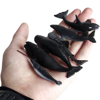 Oenux Mini Vandenyno Jūros Ryklių Modelis Classic Sea Life Gyvūnų Banginis Vėžlių figūrėlių, PVC Mielas Švietimo Žaislas Vaikams Dovanų