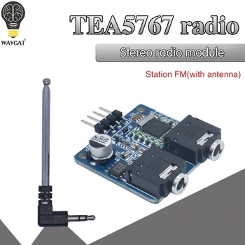 Oficialus TEA5767 FM Stereo Radijo Modulis 76-108MHZ Su Nemokama Kabelinė Antena