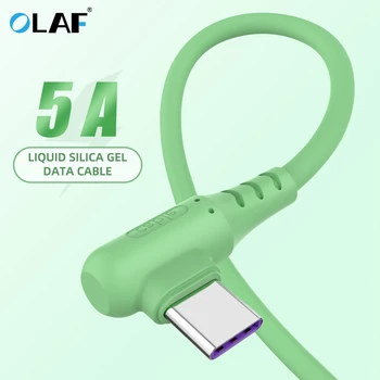 Olaf 5A Skysčio USB C Tipo Kabelis USB-C Mobiliojo Telefono Greito Įkrovimo USB Įkroviklio Laidą 