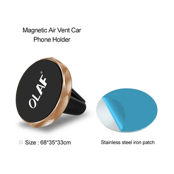 OLAF Automobilinis Telefono Laikiklis, Magnetinis Oro Angos Mount Mobiliojo telefono Stovas Magnetas Paramos grupės Automobilių GPS iPhone XS Max 