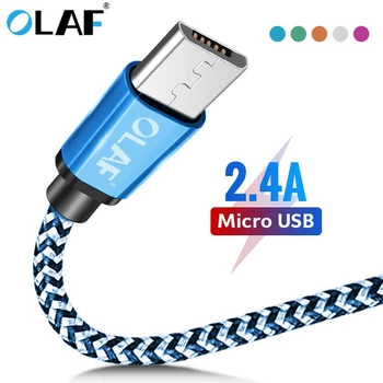 OLAF Micro USB Kabelis 1m 2m 3m spartusis įkrovimas USB Duomenų Kabelis, skirtas 